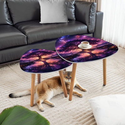 Ensemble de 2 tables basses gigognes Triangle