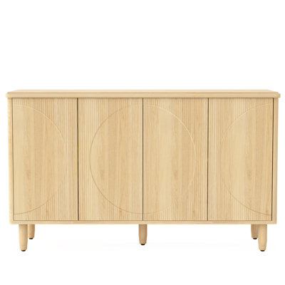 Buffet 59,74 "moderne en noyer avec rangement