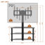 Meuble télé de coin pivotant avec 3 tablettes, meuble télé de plancher réglable pour 32 à 70 po, meuble télé universel robuste avec verre trempé et gestion des câbles pour le salon-113837807
