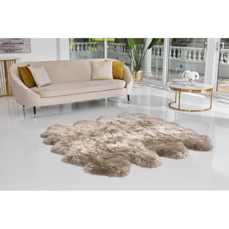 Sheepskin 150cm X 185cm Area Rug, Novelty 190cm x 190cm