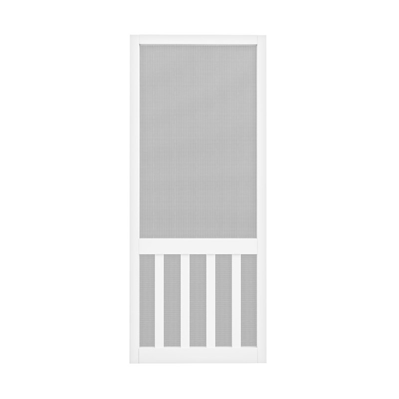 Screen  5 Bar 80-In Height White Primed Screen Door Slab Only, 80" H x 30" W