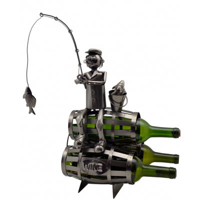 Hayllar Tabletop Wine Bottle Rack in Silver