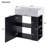 21.6" Modern Floating Bathroom Vanity With Ceramic Basin - Perfect For Small Bathrooms, Right Side Storage-2088489563