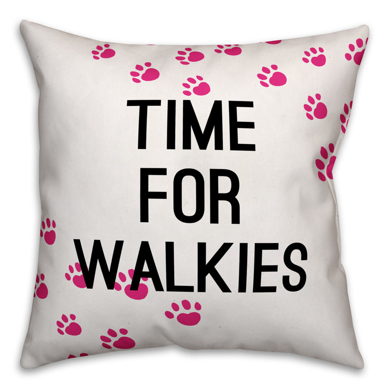  Time for Walkies - Coussin décoratif, 20 po x 20 po, Housse de coussin seulement - sans coussin
