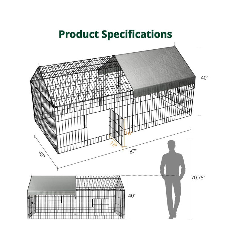Dennetta 100 Square Feet Chicken Run