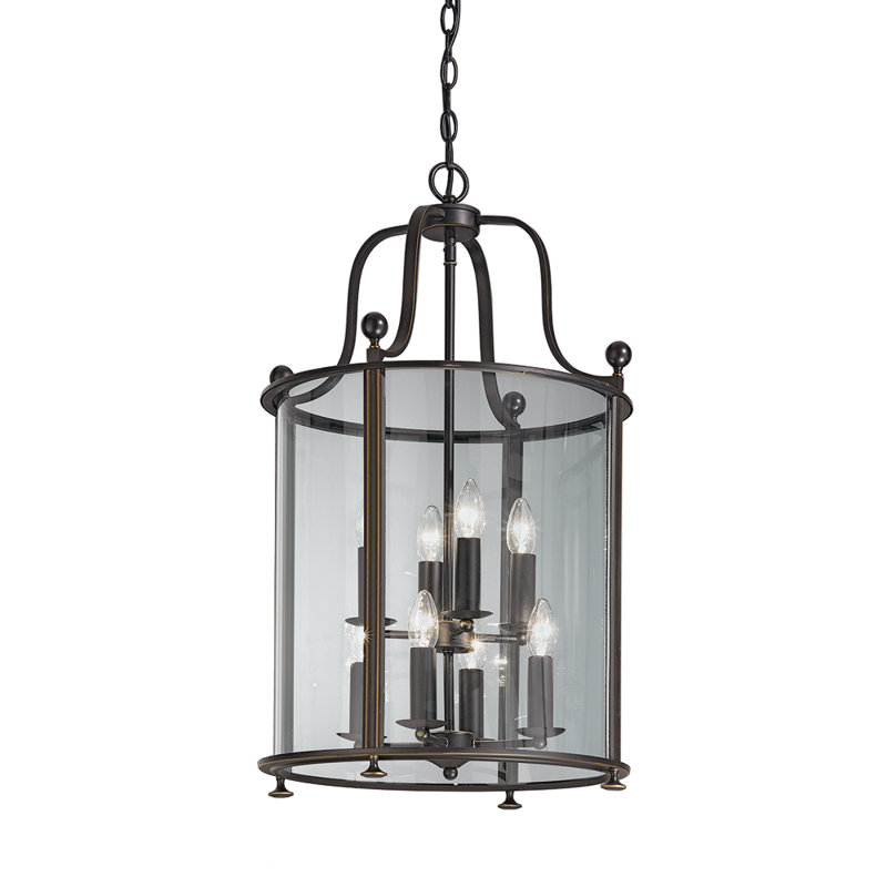 Verlaine 8 - Light Lantern Pendant, Antique Bronze