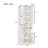2 Doors Bookshelf With USB Port 3 Adjustable And 3 Fixed Shelves Bookcase Side Cabinet Storage Shelves In White