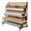 63" Heavy Duty Horizontal Lumber Rack and Pipe Storage Rack, 2000lb Capacity Mobile Rack with 4 Wheels (2 Lockable), All-Condition Steel Rack for Workshop, Garage and Warehouse