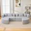 Canapé modulaire modulaire à assise profonde et design incurvé, canapé-lit-1809740302
