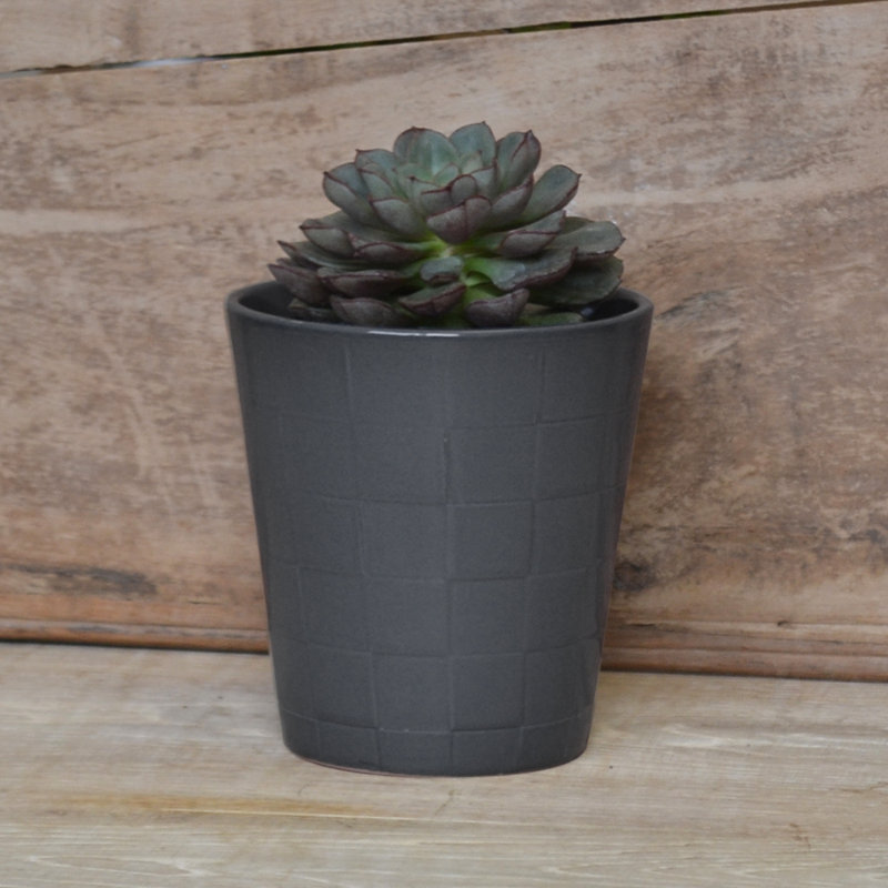 Pot de fleurs Boho, Gris
