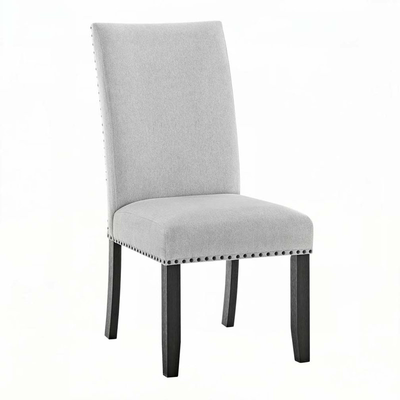 2pc Light Gray Finish Side Chair