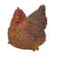 Statue de poule accroupie