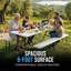 Ensemble de table de pique-nique pliable Simpli-Magic de 6 pi avec 2 bancs, table en plastique portative robuste d'une capacité de 300 lb, ensemble intérieur / extérieur avec poignée de transport et pieds verrouillables pour les fêtes, le camping, les pique-niques et les événements, blanc-128762505