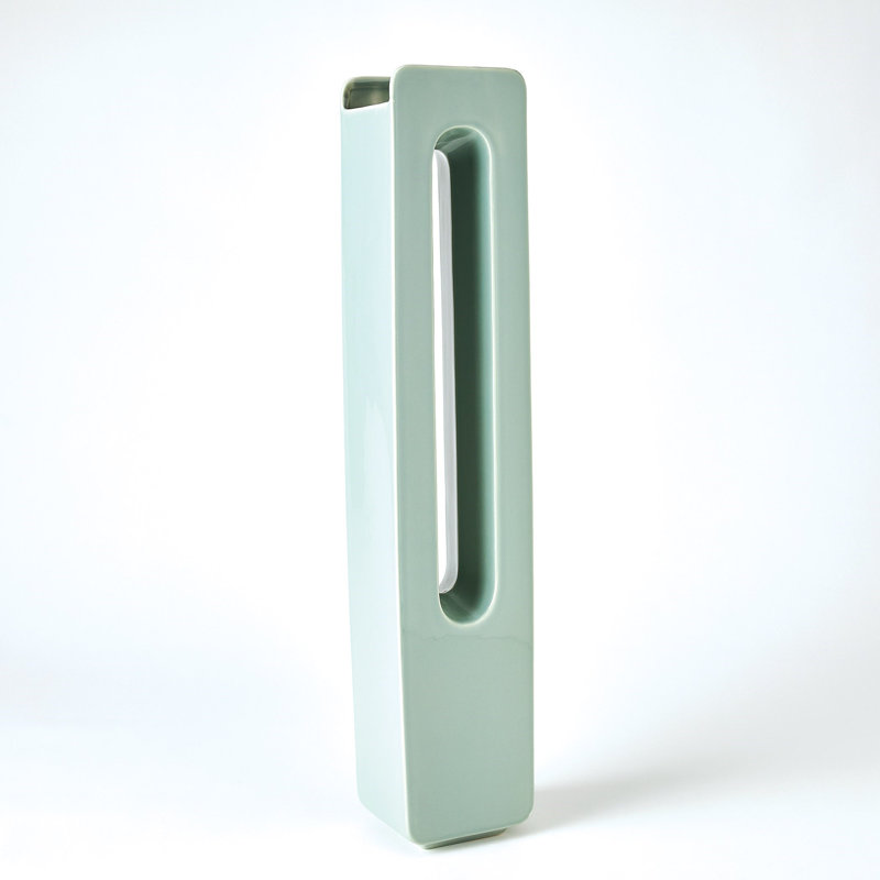 Vase de table en céramique fabriqué à la main, H 26,5 po x l 5 po x P 4 po