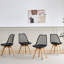 Dining Chairs - Nordic Style Dining Chair - Mesh Backrest - Solid Wood Legs-1966064153-1956994510