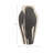 Abstract Brushstroke Earthenware Tall Flower Vase for Home Tabletop Decor - Modern Curved Table Vase for Living Room or Entryway Display - 15", Black & White-233270788