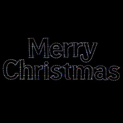 Sign Dynamic RGB LED Merry Christmas Huge