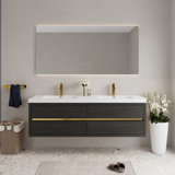 Wall-Mounted Bathroom Vanity With Sink, Floating Bathroom Storage Cabinet With Soft Close Drawers