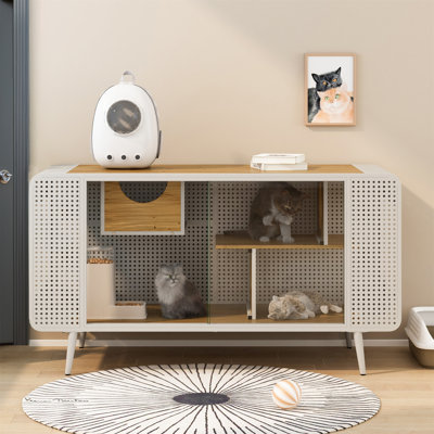 Maison de chat spacieuse et élégante avec une fabrication robuste pour un confort félin