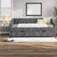 Lit simple tapissier avec rangement moderne