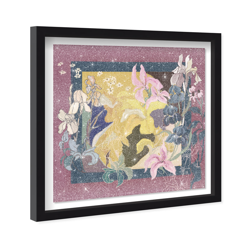 Layered Bloom Print by Oliver Gal, 41.5"H x 41.5"W, Black Shadowbox