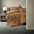 Romantic Ruched Microfiber Bedding Sets, Brown, Twin/twin Xl