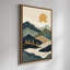Impression sur toile encadrée, soleil doré, paysage de montagne, paysage moderne-129673483-129673482