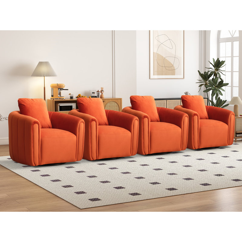 Fauteuil d'appoint rembourré 30,5 po, Orange, 4