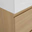Meuble-lavabo moderne avec lavabo simple encastré et 2 tiroirs-106757353