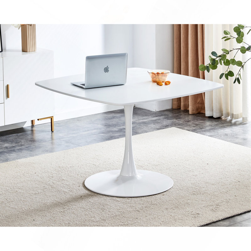 Table de salle à manger 42,1 po Mid-Century, Blanc