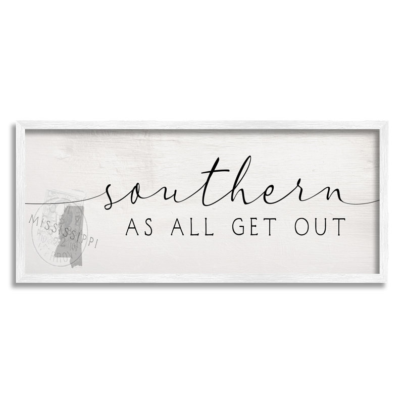 Southern As All Get Out Slang Mississippi State Gray Farmhouse, H 13 po x l 30 po x P 1,5 po