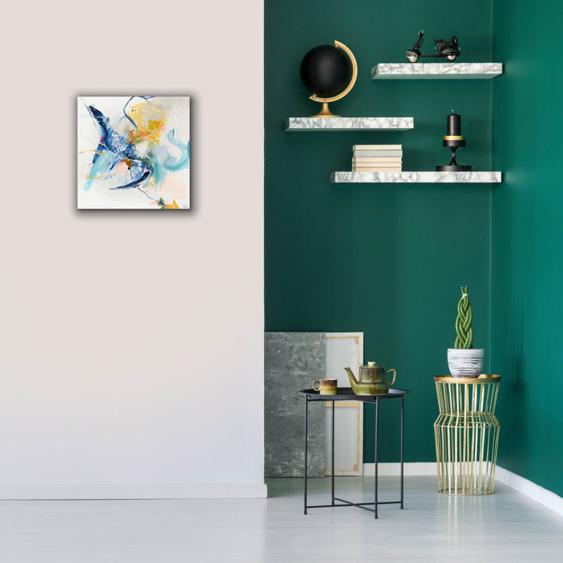  «Confidentiel bleu» par Design Fabrikken, art mural sur toile, 18 po x 18 po, H 18 po x l 18 po