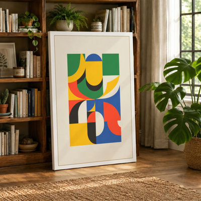 Geometric Harmony Art Deco 1 Piece Wrapped Canvas Wall Art