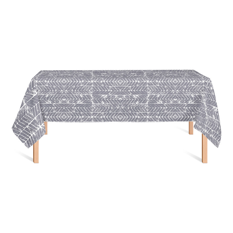 Chevron Tablecloth, Dark Gray