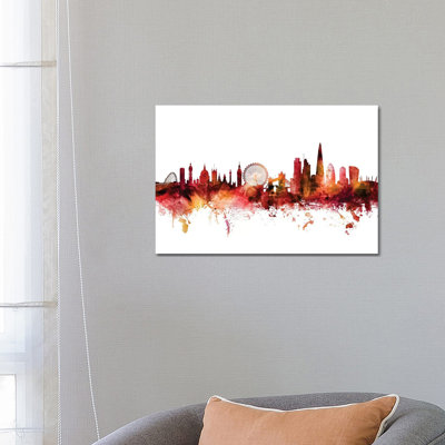 London, England Skyline by Michael Tompsett - 1 Piece Wrapped Canvas Wall Art
