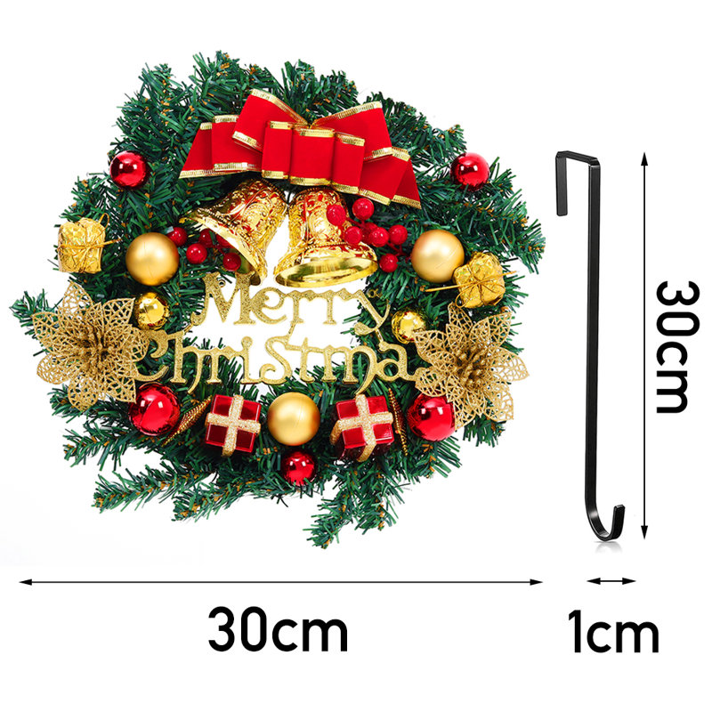 Elegant Christmas Wreath with Mixed Decorations