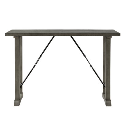 Grey, Kitchen, Counter Height Table, Industrial Design, Seats 4, Wood, Metal
