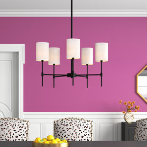 Millie 5 - Light Shaded Classic Chandelier