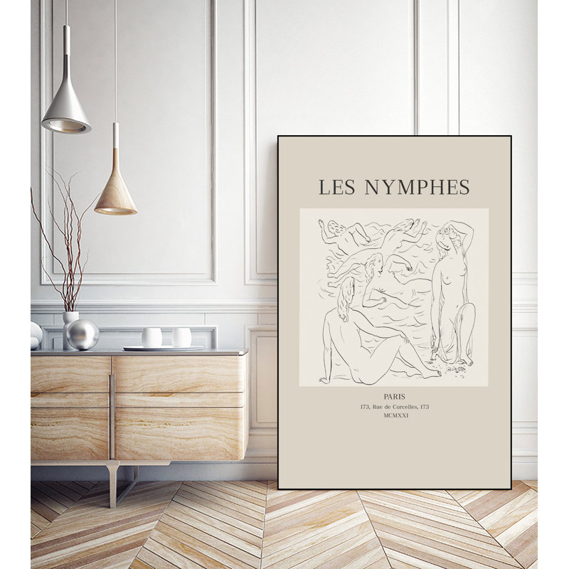 Les Nymphes Ii' Framed Canvas