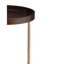 , Table d'appoint Mid-Century, bord rabattu, hauteur de 22,35 po, base en bois comprimé, pieds en métal cuivré, table de style Mid-Century de 22,35 po avec entretien de 3 chiffons humides