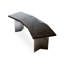 Bureau rectangulaire moderne en bois massif noir-1590348264
