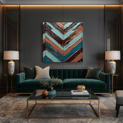 Art mural sur toile noir Southwestern