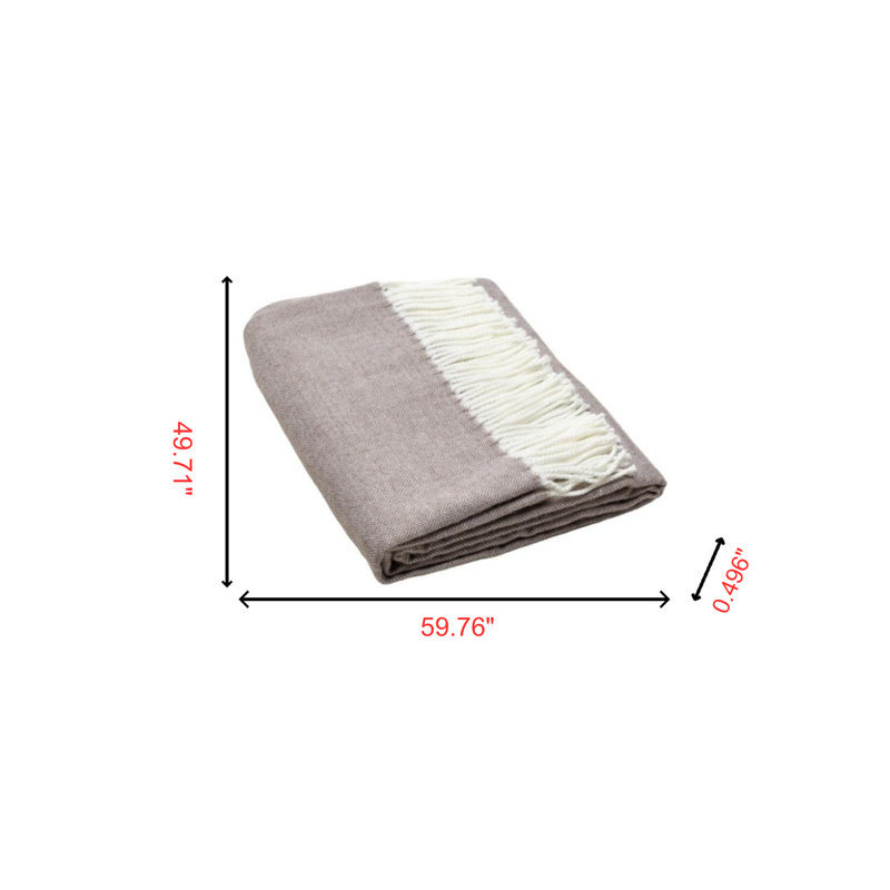 Jeté en peluche à chevrons Trio, L 59,66 po x l 49,71 po, Brun