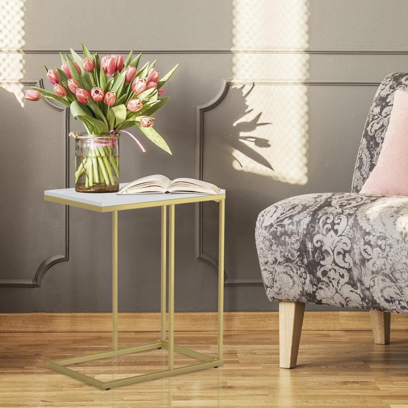 Stone Top End Table