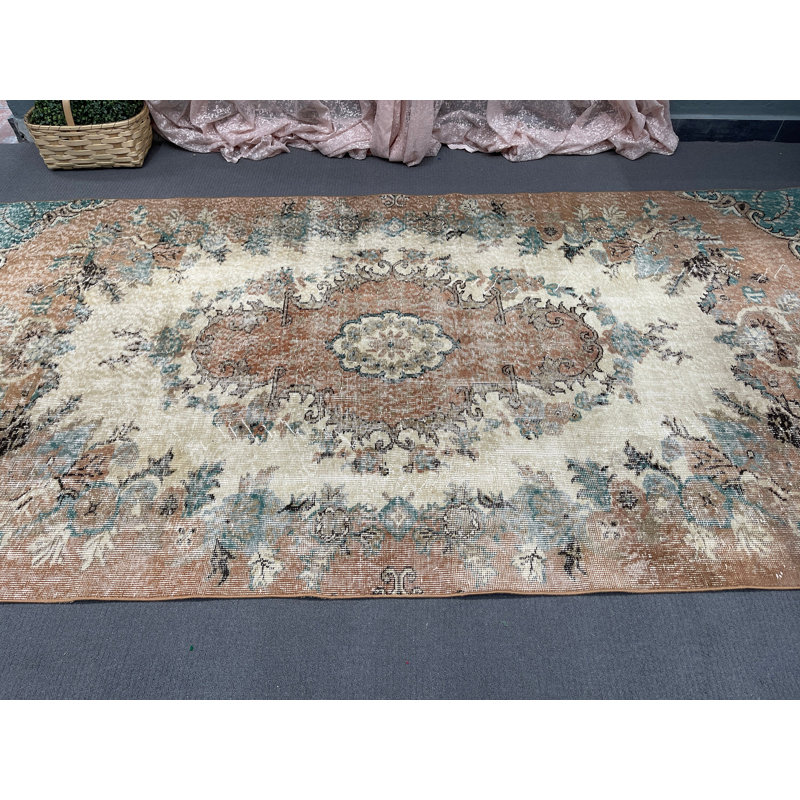 Tapis beige Vintage Patchwork, 56,7 x 113,8 pouces
