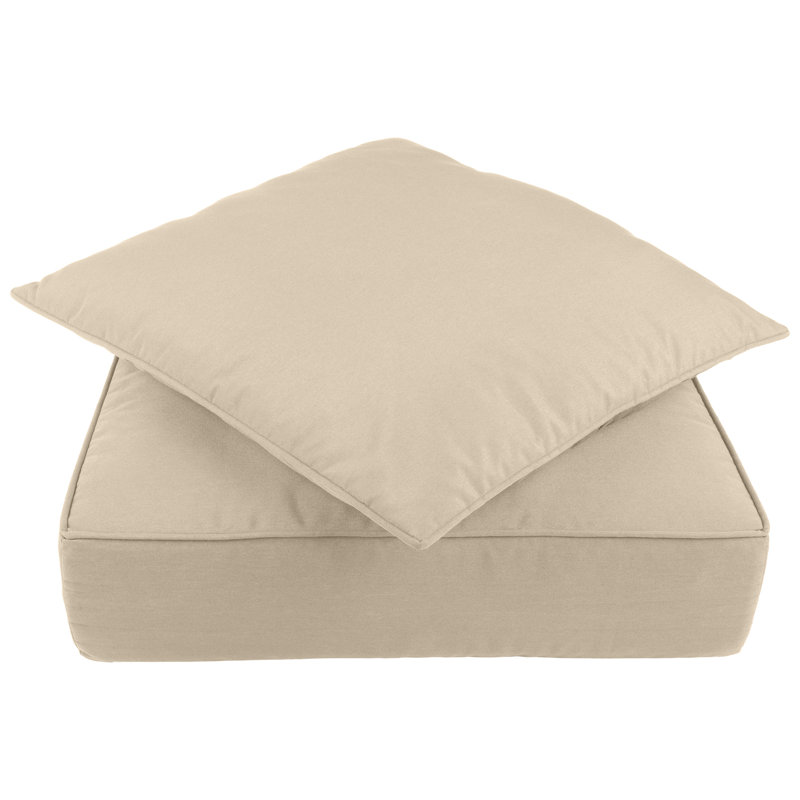 Coussin d'extérieur - Coussins de chaise d'extérieur 24 x 24 avec housses amovibles résistantes au soleil et à l'eau - Coussins de patio en mousse à mémoire de forme de Lavish Home