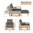 Darren Modern 37.75" W Coastal Solid Wood Chaise Lounge with Lumbar Pillow and Adjustable Backrest-100694589