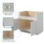 Meuble sous-évier de style Shaker en contreplaqué, prêt à assembler, HOMEIBRO Cozy Design, 91,4 cm (L) x 61 cm (P) x 87,6 cm (H), couleur gris tourterelle.-125877364-125877365