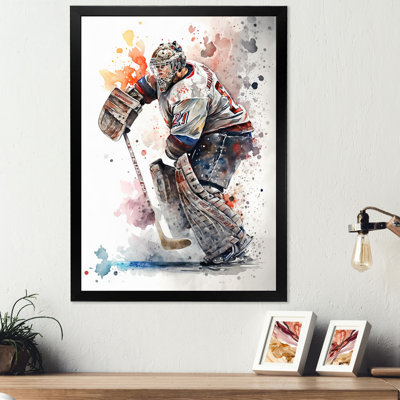 Hockey sur gazon sur glace pendant le match II - Impression sur toile