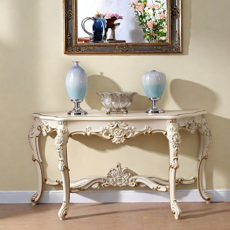 Console American, H 31,5 po x l 63,4 po x P 13,8 po, Ivoire blanc